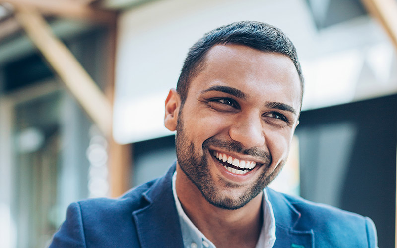 Smiling business man